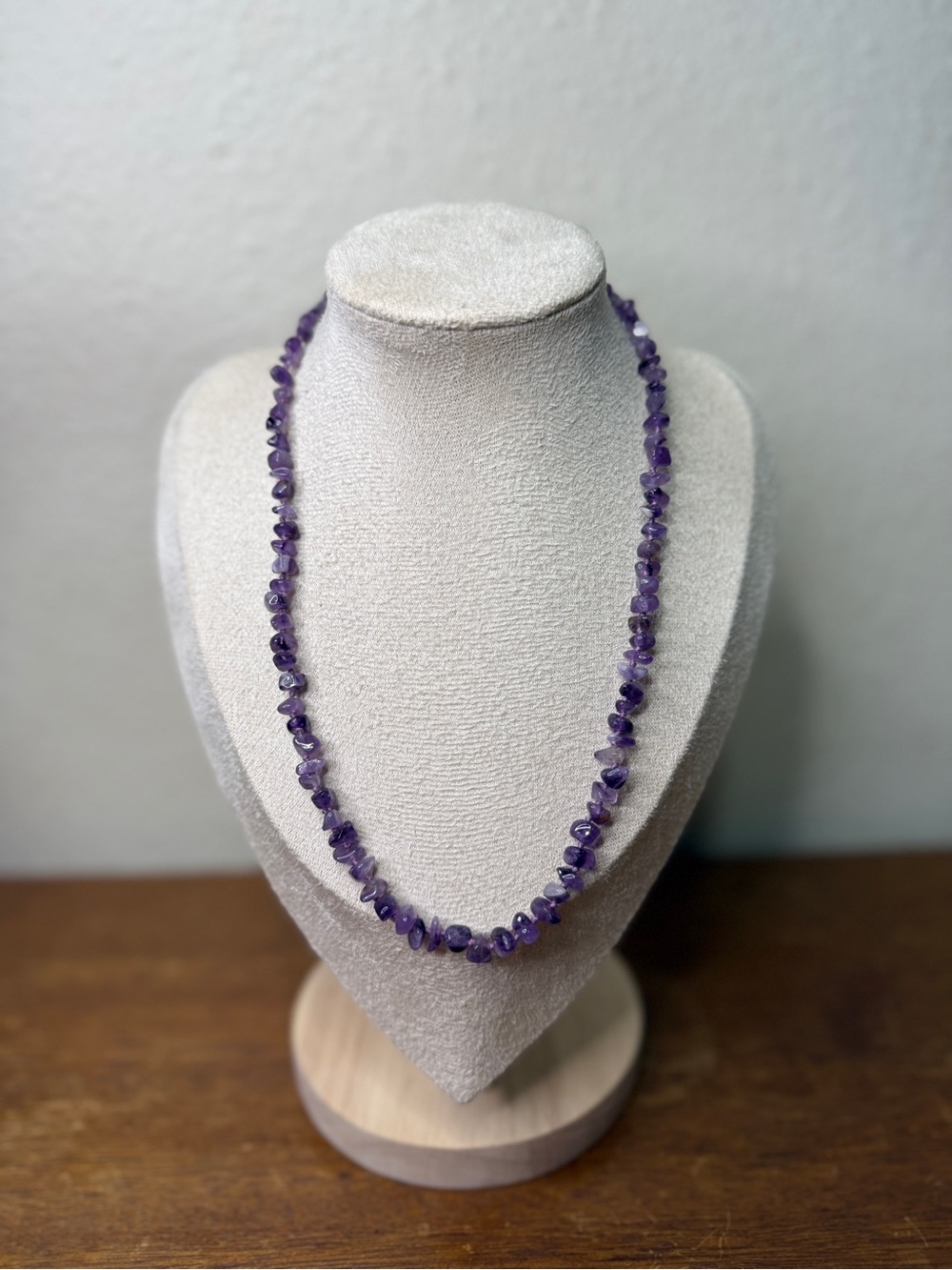 Handcrafted Amethyst Chip Bead Necklace - Womens Jewelry